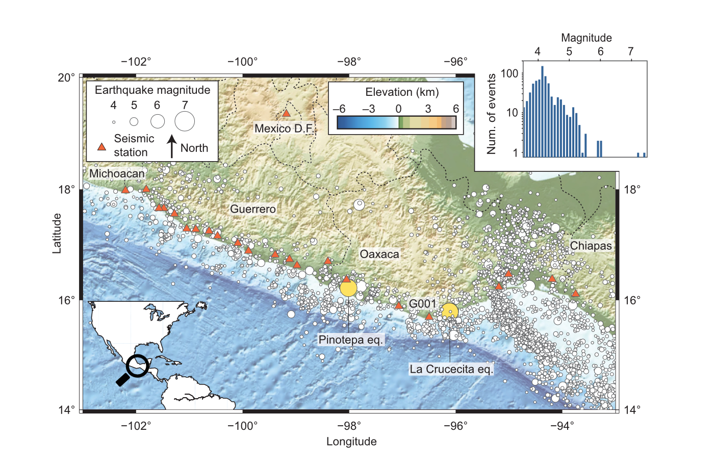 Grillo EEW network in Mexico recorded 722 earthquakes including two M7+ events