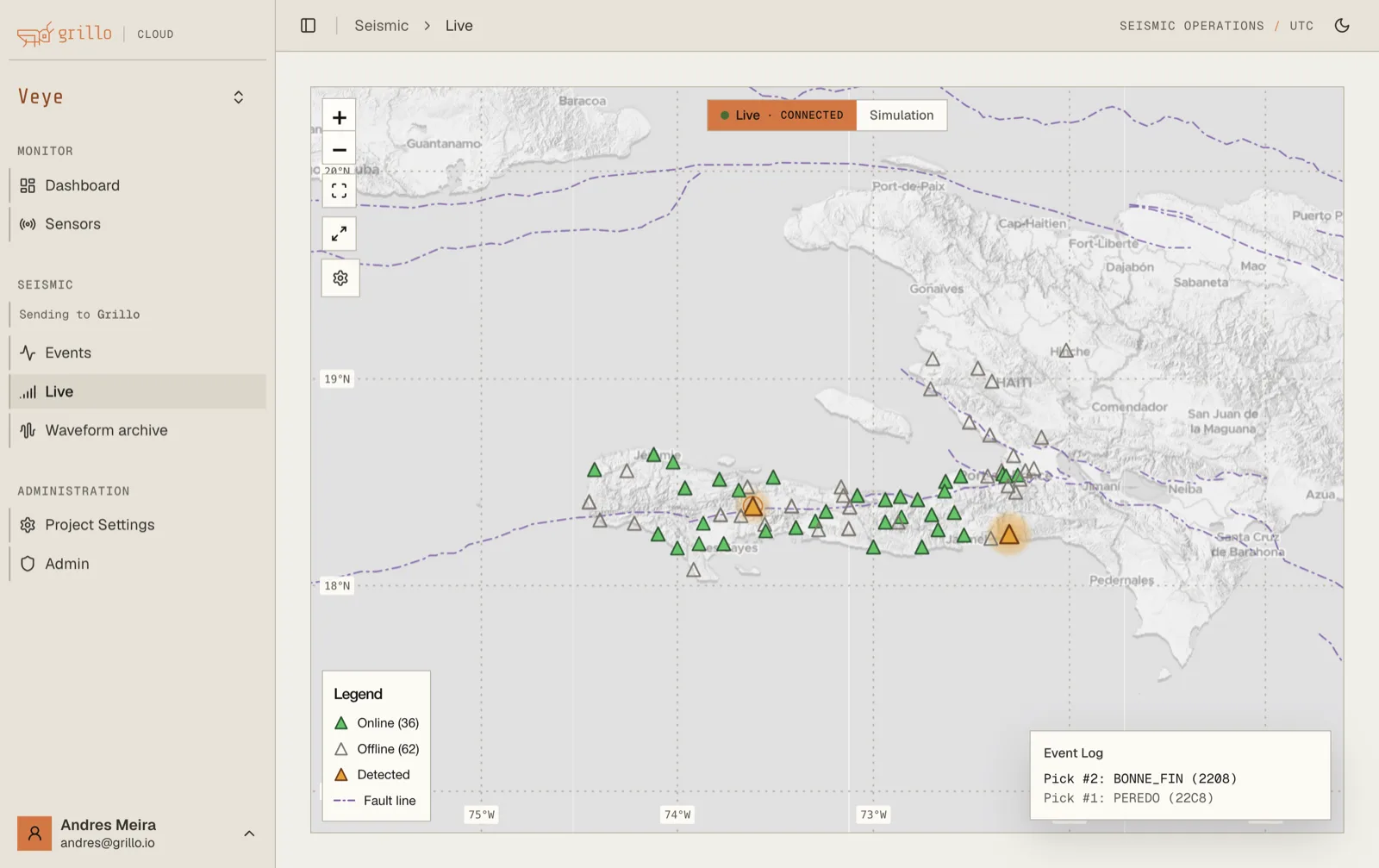 Live Earthquake Map